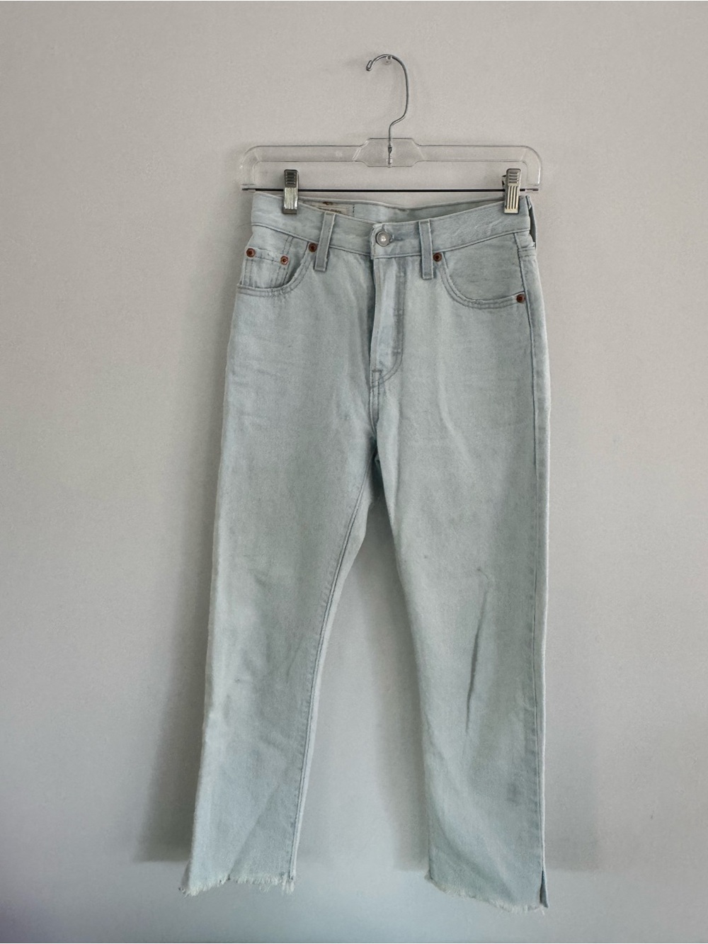 Levi’s high waisted light wash jeans